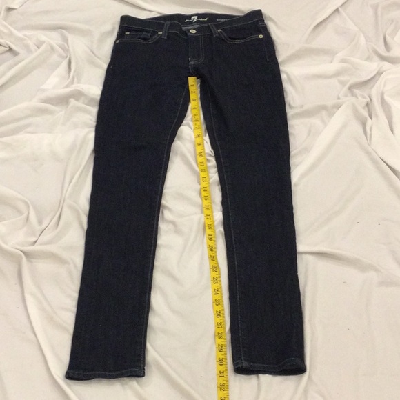 7 For All Mankind Roxanne Dark Wash Jeans Size 27 - Picture 3 of 8